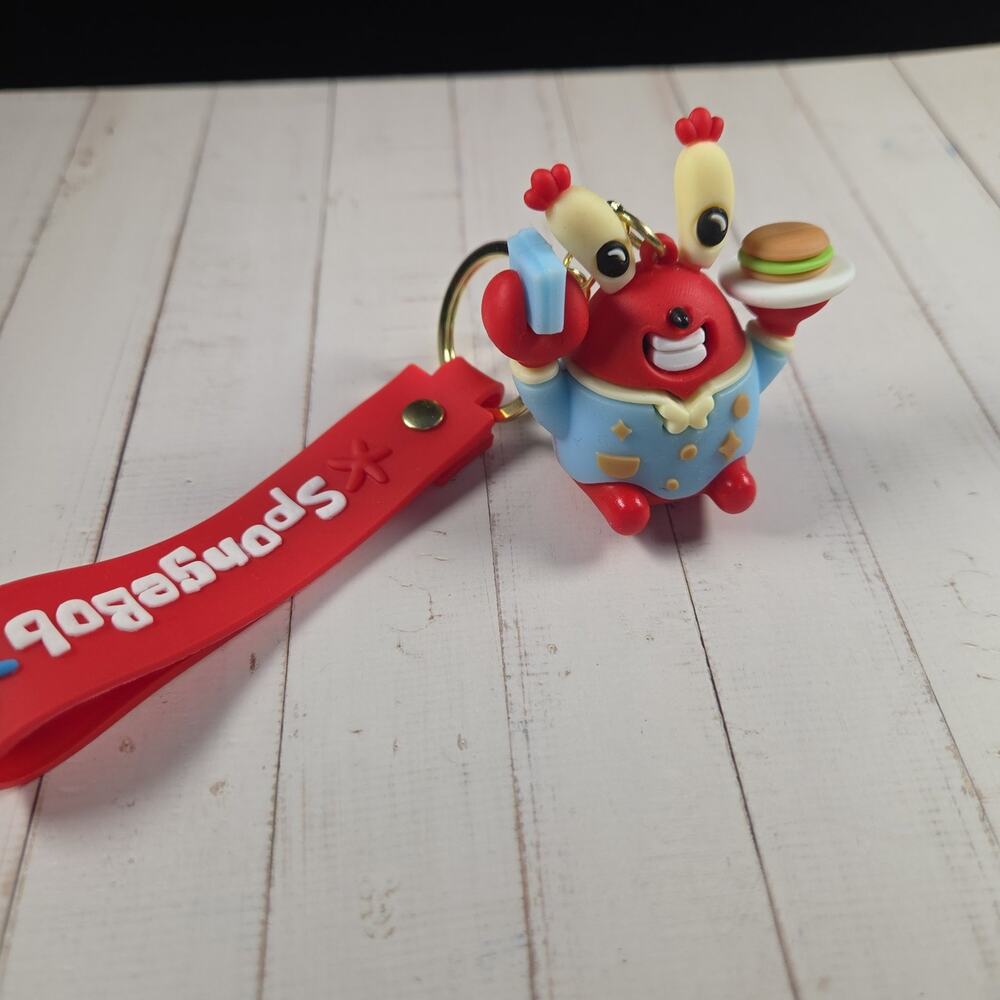 SpongeBob Mr. Krabs Keychain with Krabby Patty
